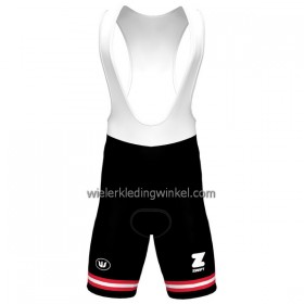 Fietsbroek Kort met Bretels 2023 Fenix-Deceuninck Oostenrijks Kampioenschap Rood Wit
